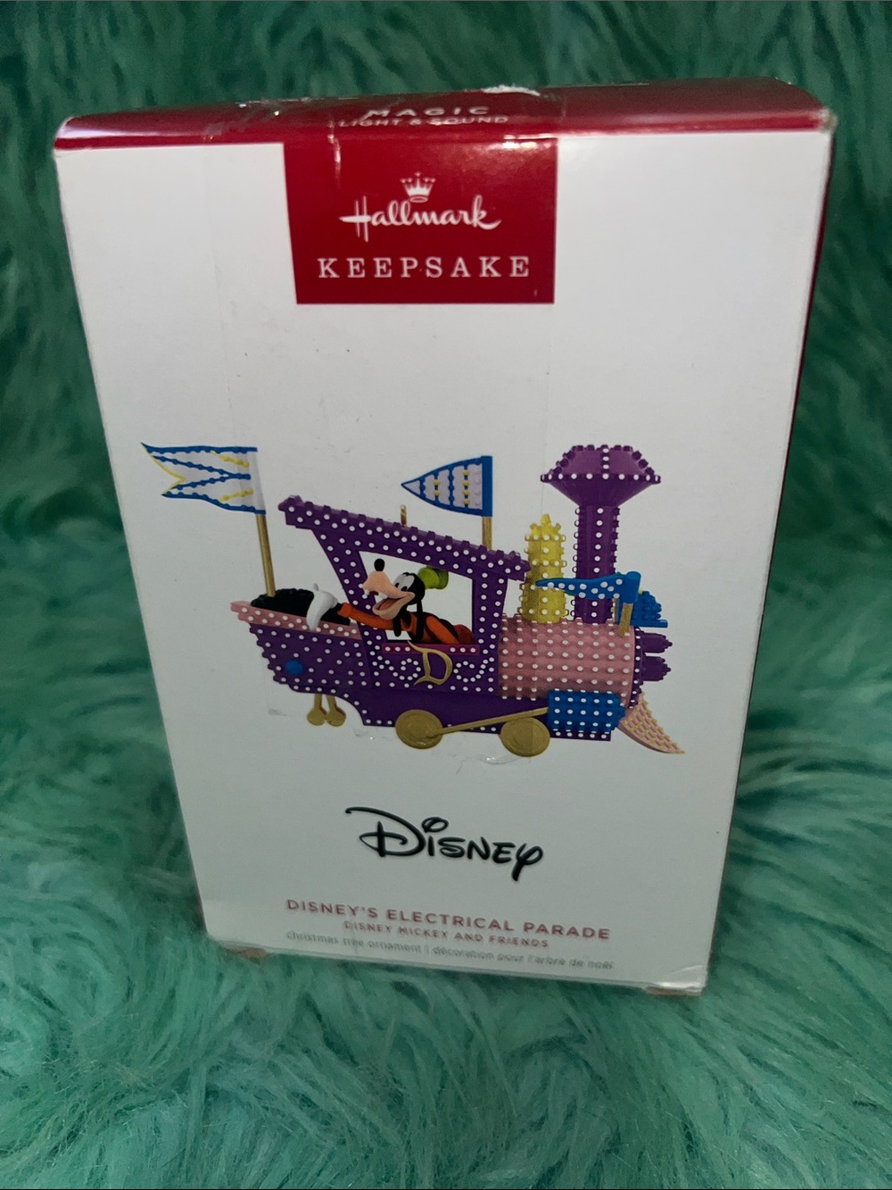 NIB Disney Hallmark Keepsake Electrical Parade Ornament - Goofy as conductor